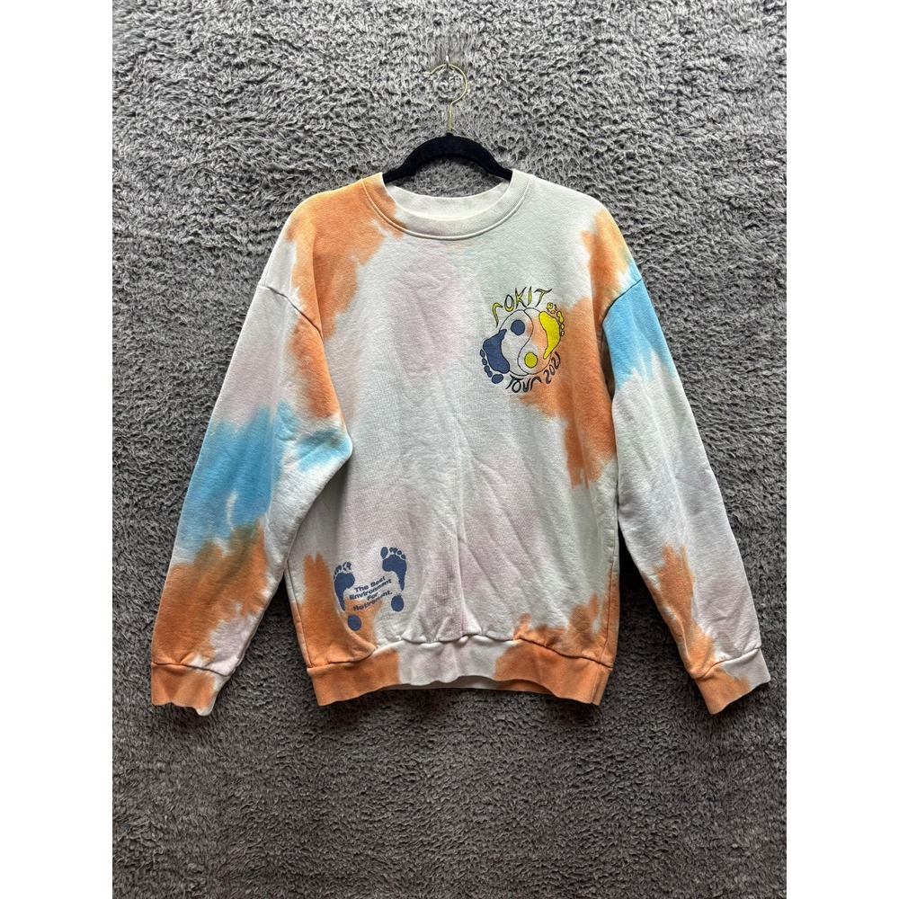 Rokit Elevate Fleece Crew Neck Brushback Tie Dyed Pullover Sweater Unisex Size L